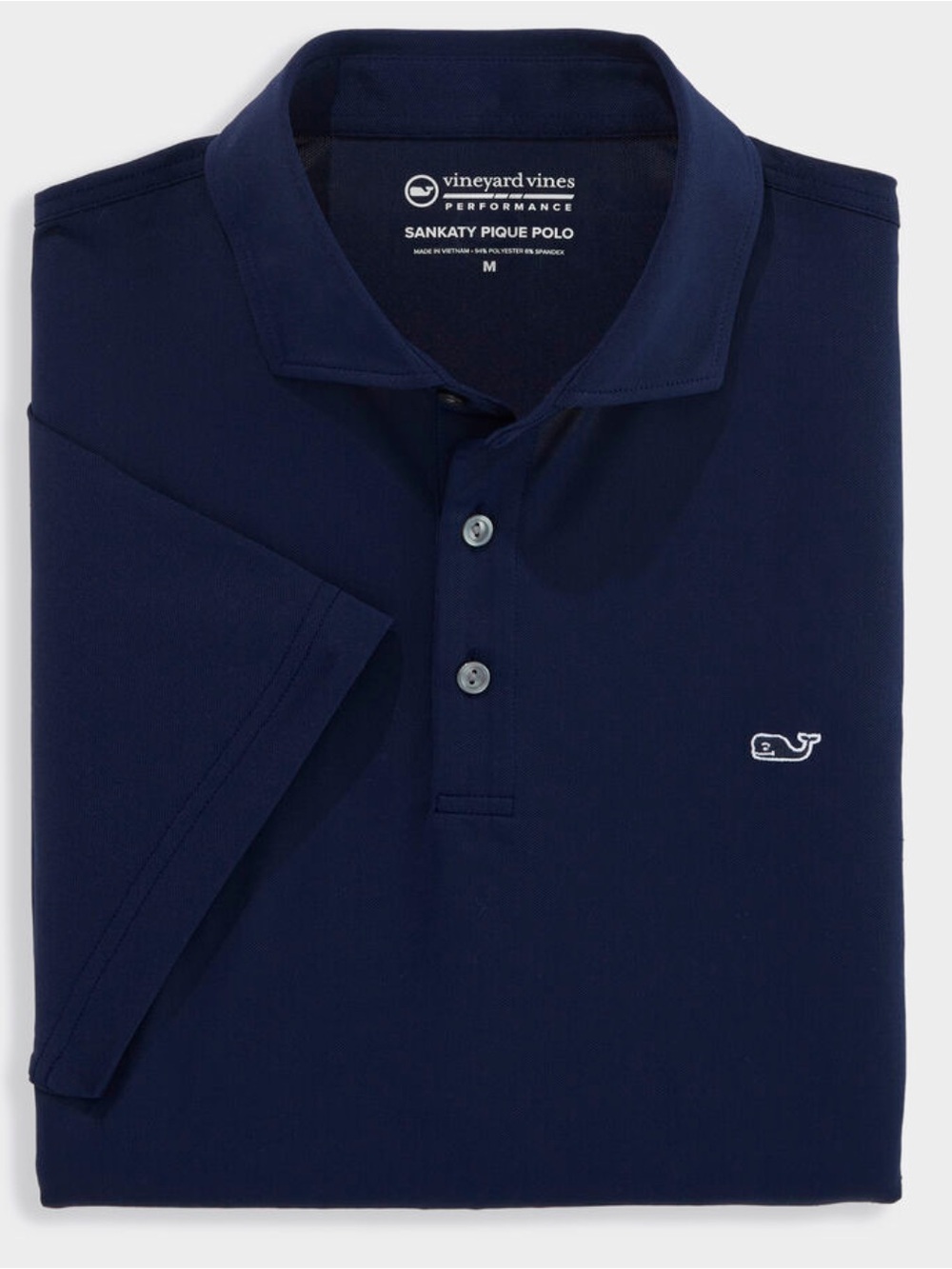 Vineyard Vines Men’s Navy Performance Polo with Whale Logo
